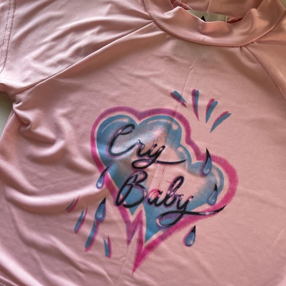 UNIF Crybaby Mock Neck Crop Top - Picture 2 of 3